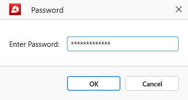 PDF Extra: enter password message
